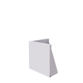 Stödmur i stål - Ytterhörn - 50 x 50 x 50 cm - RAL9010 matt (vit)