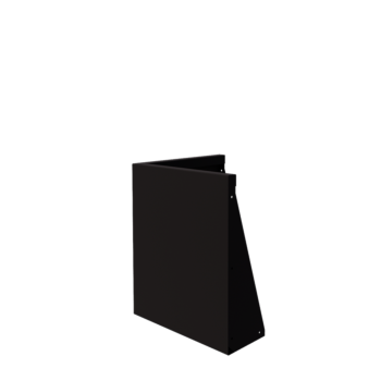 Stödmur i stål - Ytterhörn - 50 x 50 x 60 cm - RAL9005 matt (svart)