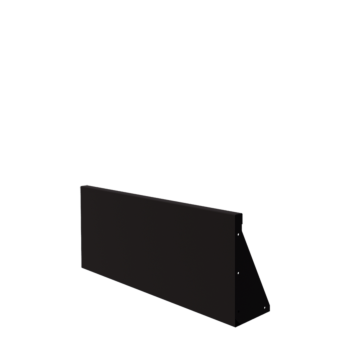 Stödmur i stål - Rak - 100 x 40 cm - RAL9005 matt (svart)