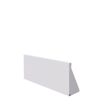 Stödmur i stål - Rak - 100 x 40 cm - RAL9010 matt (vit)