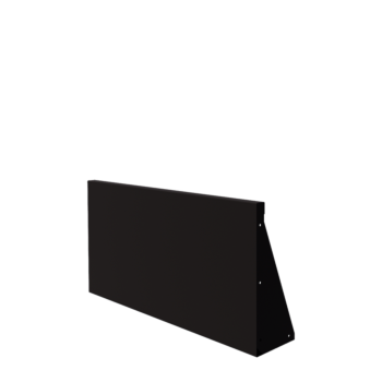 Stödmur i stål - Rak - 100 x 50 cm - RAL9005 matt (svart)