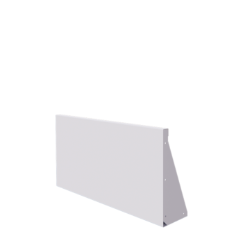 Stödmur i stål - Rak - 100 x 50 cm - RAL9010 matt (vit)