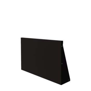 Stödmur i stål - Rak - 100 x 60 cm - RAL9005 matt (svart)