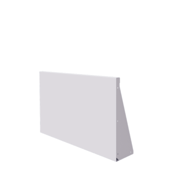 Stödmur i stål - Rak - 100 x 60 cm - RAL9010 matt (vit)