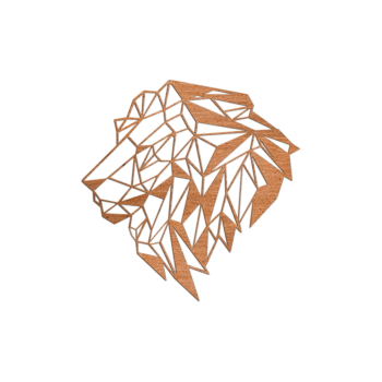 Väggdekoration i cortenstål - Lejon 2.0 Small - 50,8 x 50 cm