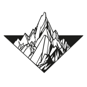 Väggdekoration i stål - Berg Small - 45,9 x 60 cm