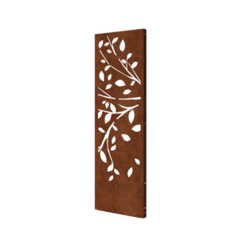 Skärmvägg i cortenstål - Träd - Del 2 - 60 x 6 x 190 cm