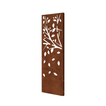 Skärmvägg i cortenstål - Träd - Del 3 - 60 x 6 x 190 cm
