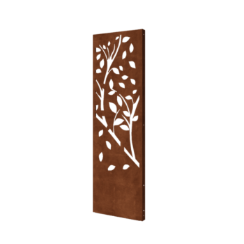 Skärmvägg i cortenstål - Träd - Del 4 - 60 x 6 x 190 cm