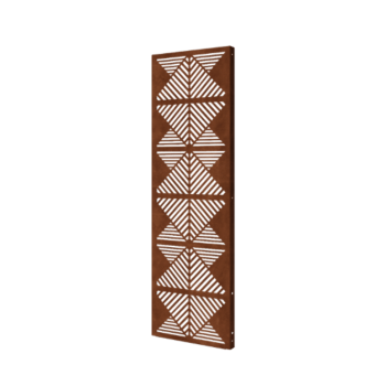 Skärmvägg i cortenstål - Linjer 2 - 60 x 6 x 190 cm