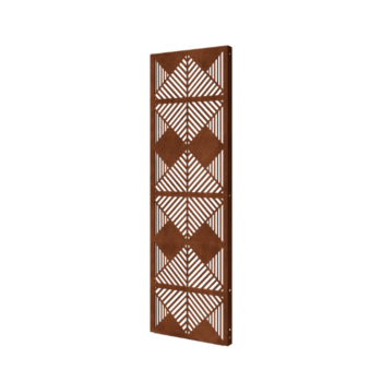 Skärmvägg i cortenstål - Linjer 3 - 60 x 6 x 190 cm