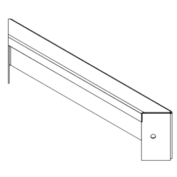 Kruka i cortenstål - Skärmvägg - 10 x 40 cm