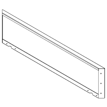 Kruka i stål - Skärmvägg - 30 x 120 cm - RAL9010 matt (vit)