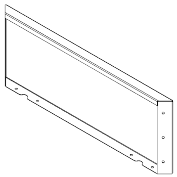 Kruka i stål - Skärmvägg - 30 x 80 cm - RAL9010 matt (vit)