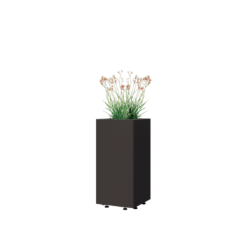 Kruka i stål - Fyrkant - 30 x 30 x 60 cm - Annan RAL-färg - Med bottenplatta - Med ben