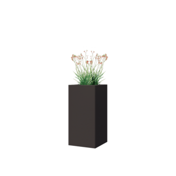 Kruka i stål - Fyrkant - 30 x 30 x 60 cm - Annan RAL-färg - Med bottenplatta