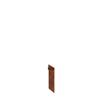 Kruka i cortenstål - Hörnstycke 180° - 30 cm