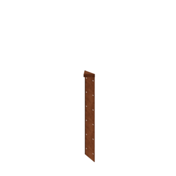 Kruka i cortenstål - Hörnstycke 180° - 60 cm
