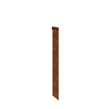 Kruka i cortenstål - Hörnstycke 180° - 80 cm