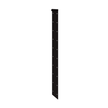Kruka i stål - Hörnstycke 180° - 100 cm - RAL9005 matt (svart)
