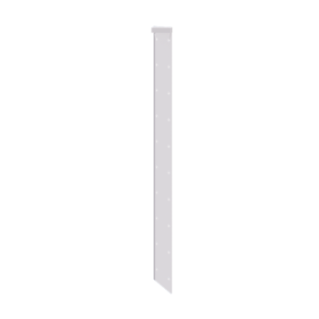 Kruka i stål - Hörnstycke 180° - 100 cm - RAL9010 matt (vit)