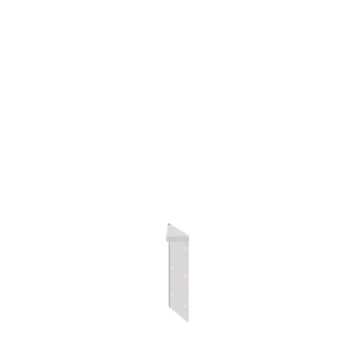 Kruka i stål - Hörnstycke 180° - 30 cm - RAL9010 matt (vit)