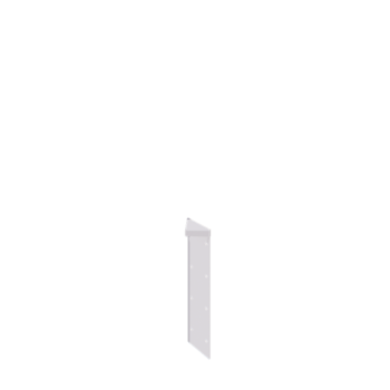 Kruka i stål - Hörnstycke 180° - 40 cm - RAL9010 matt (vit)
