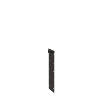 Kruka i stål - Hörnstycke 180° - 50 cm - RAL7016 matt (antracitgrå)