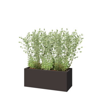 Kruka i stål - Rektangel - 100 x 40 x 40 cm - Annan RAL-färg - Utan bottenplatta