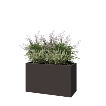 Kruka i stål - Rektangel - 100 x 40 x 60 cm - Annan RAL-färg - Utan bottenplatta