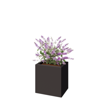 Kruka i stål - Rektangel - 40 x 30 x 40 cm - Annan RAL-färg - Med bottenplatta