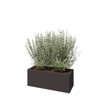 Kruka i stål - Rektangel - 80 x 30 x 30 cm - Annan RAL-färg - Utan bottenplatta