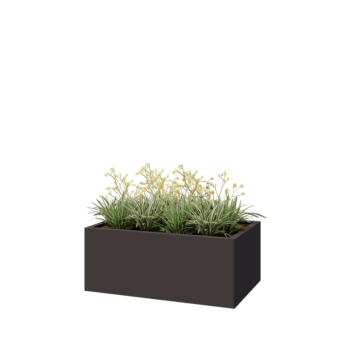 Kruka i stål - Rektangel - 100 x 60 x 40 cm - Annan RAL-färg - Utan bottenplatta