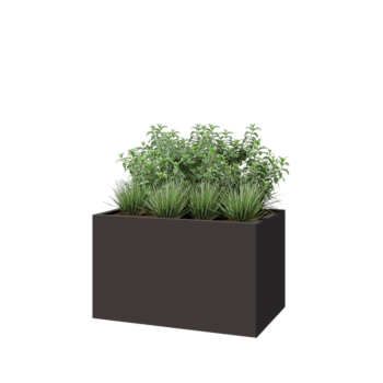 Kruka i stål - Rektangel - 100 x 60 x 60 cm - Annan RAL-färg - Utan bottenplatta