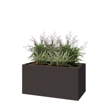 Kruka i stål - Rektangel - 120 x 60 x 60 cm - Annan RAL-färg - Utan bottenplatta