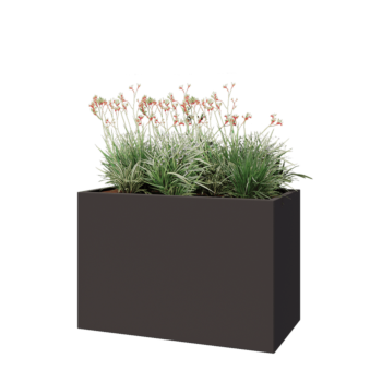 Kruka i stål - Rektangel - 120 x 60 x 80 cm - Annan RAL-färg - Utan bottenplatta