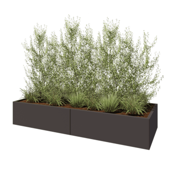 Kruka i stål XXL - Rektangel - 240 x 80 x 40 cm - Annan RAL-färg - Utan bottenplatta