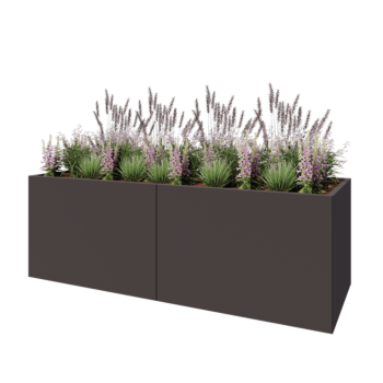 Kruka i stål XXL - Rektangel - 240 x 80 x 80 cm - Annan RAL-färg - Utan bottenplatta