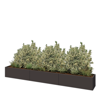 Kruka i stål XXL - Rektangel - 360 x 40 x 40 cm - Annan RAL-färg - Utan bottenplatta