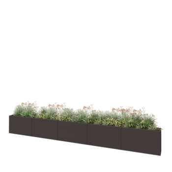 Kruka i stål XXL - Rektangel - 500 x 30 x 60 cm - Annan RAL-färg - Utan bottenplatta