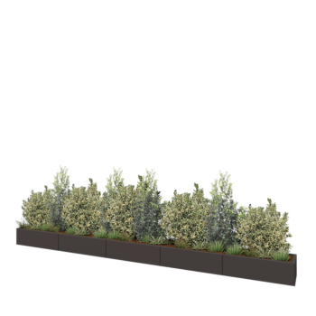 Kruka i stål XXL - Rektangel - 500 x 40 x 30 cm - Annan RAL-färg - Utan bottenplatta