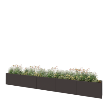 Kruka i stål XXL - Rektangel - 500 x 40 x 60 cm - Annan RAL-färg - Utan bottenplatta