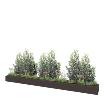 Kruka i stål XXL - Rektangel - 500 x 50 x 30 cm - Annan RAL-färg - Utan bottenplatta