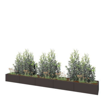 Kruka i stål XXL - Rektangel - 500 x 60 x 40 cm - Annan RAL-färg - Utan bottenplatta