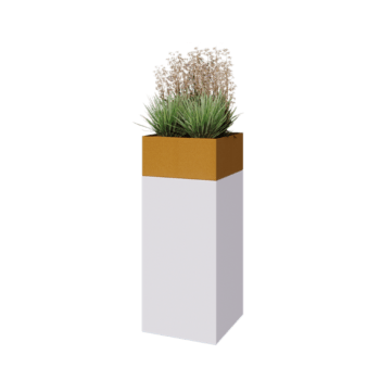 Krukor set North Carolina vit & guld 40 x 40 x 100 cm