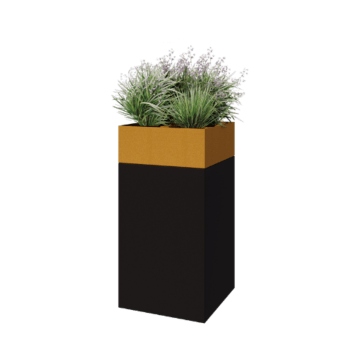 Krukor set North Carolina svart & guld 50 x 50 x 100 cm
