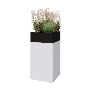 Krukor set North Carolina vit & svart 50 x 50 x 100 cm