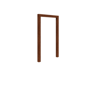 Pergola i cortenstål - Rak - 150 x 230 cm - Utan betongplint