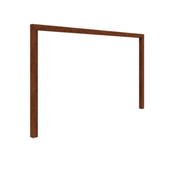 Pergola i cortenstål - Rak - 400 x 230 cm - Utan betongplint
