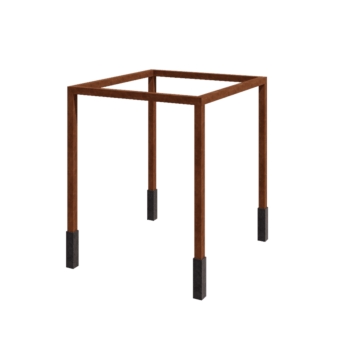 Pergola i cortenstål - Fyrkant - 274 x 250 x 230 cm - Med betongplint